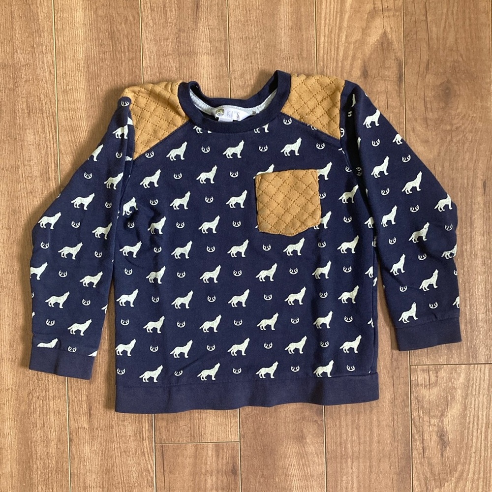 Little Boys 4T Wolf Sweatshirt